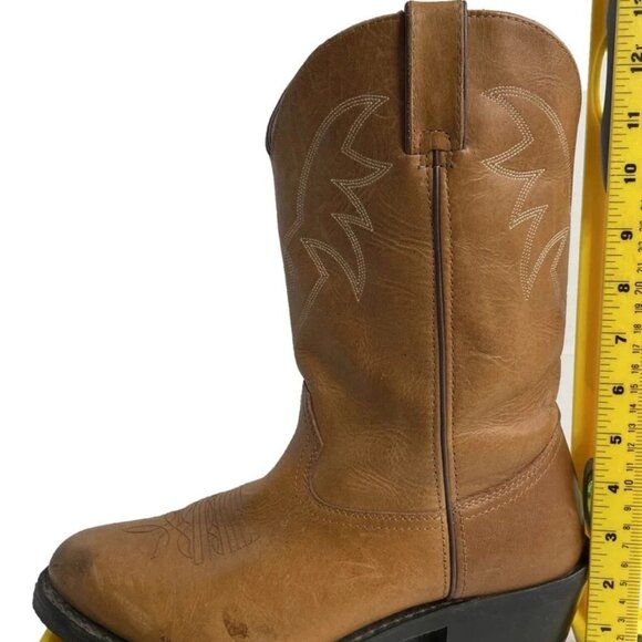 Durango Carmel Brown Leather Biker Western Cowboy Biker Boots Men's 9.5 D - Picture 8 of 14